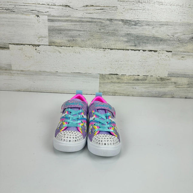 Skechers Twinkle Sparks-Jumpin' Clou Sneaker, Lavender/Multi, Size Kids 1 US
