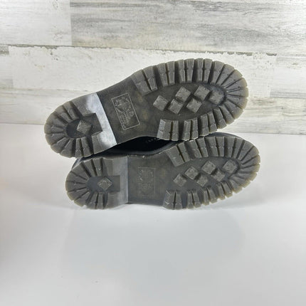 Dr. Martens Women's Molly Combat Boot Black Buttero Leather Size 8