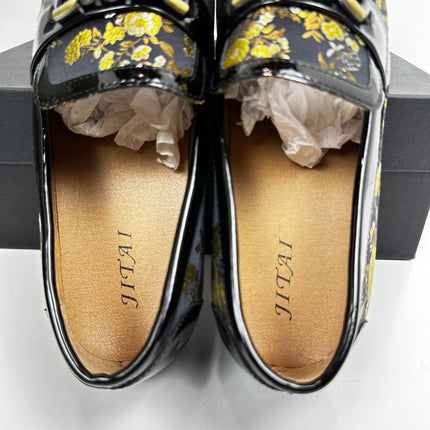 JITAI Mens Leather Shoes Pattern Printing Men's Dress Loafer, Size 12