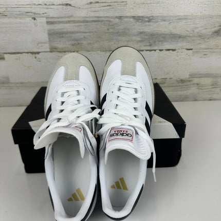 adidas Unisex Samba Indoor Sneaker, White/Black/Vivid Red, 11.5 M, 12.5 W IH6001