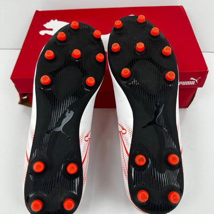 PUMA Men's Attacanto Firm, Artificial Ground Soccer Cleat Sneaker, White,Size 12