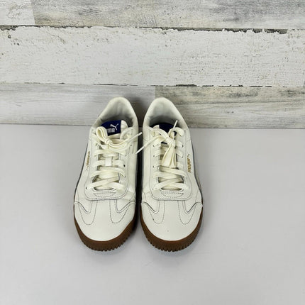 PUMA Men's Club 5v5 Sneaker Warm White Size 6.5M 100% Leather Exellend Condition