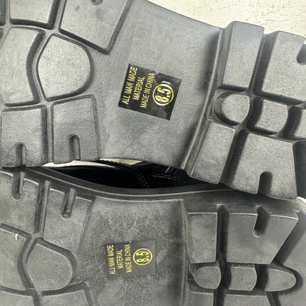 Soda FIRM - Lug Sole Combat Ankle Bootie Lace up w/Side Zipper, Black, Size 8.5