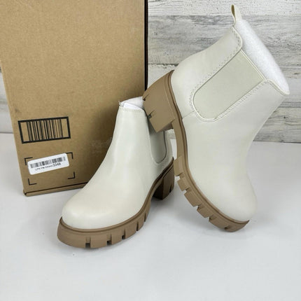 Soda PIONEER ~ Women Lug Sole Mid Heel Chelsea Fashion Ankle Bootie, Size 6.5