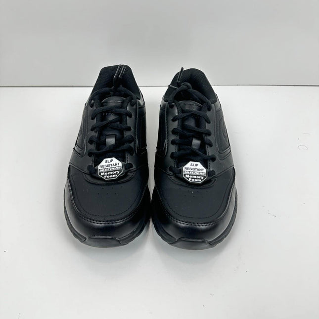 Skechers Women's Nampa-Wyola Food Service Shoe, Black Polyurethane, 6.5 W