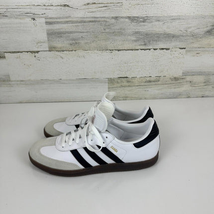 adidas Unisex Samba Indoor Sneaker, White/Black/Vivid Red, 11.5 M, 12.5 W IH6001