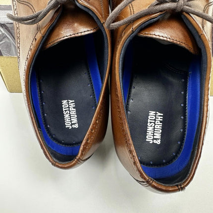 Johnston & Murphy Men's Stockton Plain Toe Dress Shoes - Tan Size 13 M