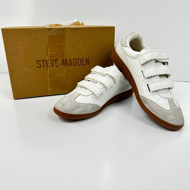 Steve Madden Women's Momentum Sneaker, White, Size 10