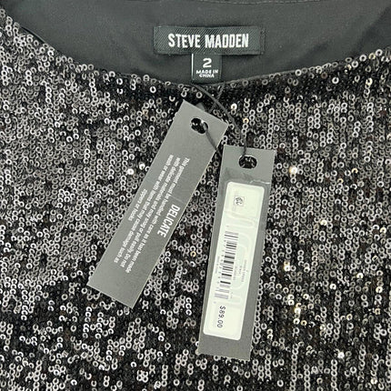 Steve Madden Ginger Long Sleeve Sequin Mini Women's Dress, Black, Size 2