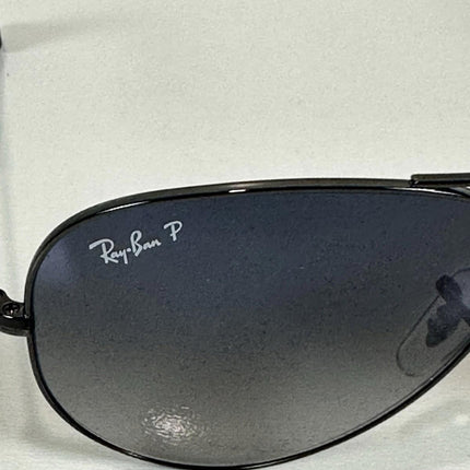 Ray-Ban Adult RB3025 Aviator Polarized Gunmetal/Blue/Grey 58mm Sunglasses