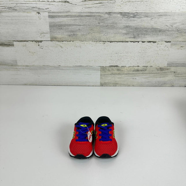 New Balance Kid's Fresh Foam Arishi V2 Bungee Running Shoe, Neo Flame,Red Size2W