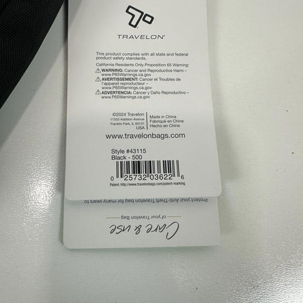 Travelon Anti-Theft Classic Travel Bag Black Crossbody