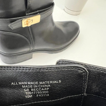 Giani bernini Faux Leather Ankle Women's boots, Black, Size 10