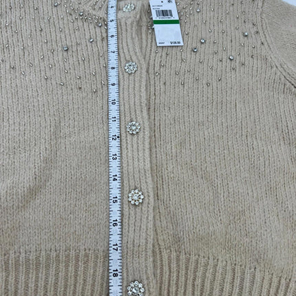 Astr the Label Sigourney Crewneck Cardigan Sweater, Size L
