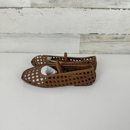 CUSHIONAIRE Women's Weavy Squared Toe Woven Ballet Flat, Memory Foam, Size 6.5 W