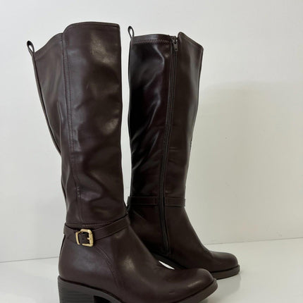 WHITE MOUNTAIN Women's Custom Block Heeled Riding Boots, Size 6.5M