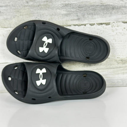 Under Armour Men's Locker Iv, Black (001)/Black, 10 M