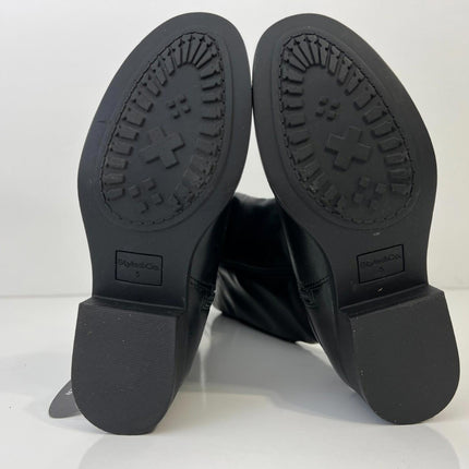 Style & Co Women's Maliaa Buckled Riding Boots, Black, Size 5M