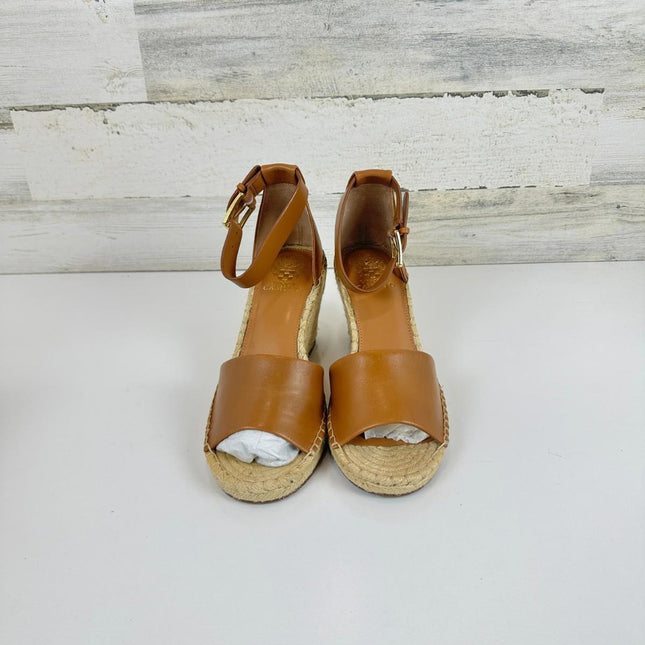 Vince Camuto womens Leera Espadrille Wedge Sandal, Tan,Size 9