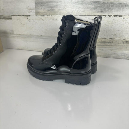 Soda FIRM - Lug Sole Combat Ankle Bootie Lace up w/Side Zipper, Black, Size 8.5