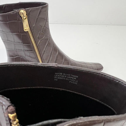 Michael Kors Women's Zipper Leather Booties, Size 7M