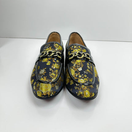 JITAI Mens Leather Shoes Pattern Printing Men's Dress Loafer, Size 12