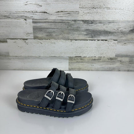 Brand New Dr Martens Black Hydro Blaire Slide 3 Buckle Strap Women’s Size 10