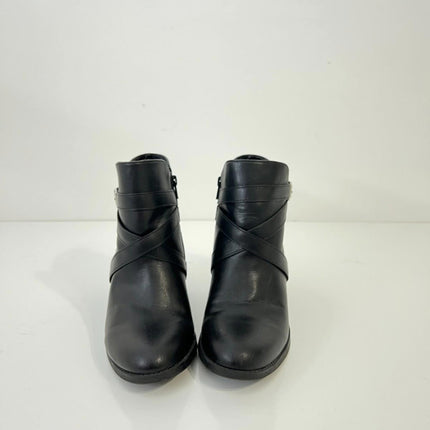 Zetaa Womens Faux Leather Buckle Ankle Boots, Size 9