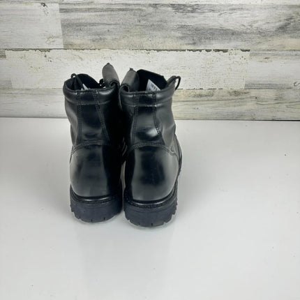 ROCKY Side Zipper Jump Men's Boot, Black, Nonmetallic, Oil & Slip Resisting, 11M