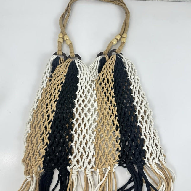 Hibala Woven Bag for Women, Fishing net bag,Straw Mesh Tote Bag, Beach,Hobo Bag