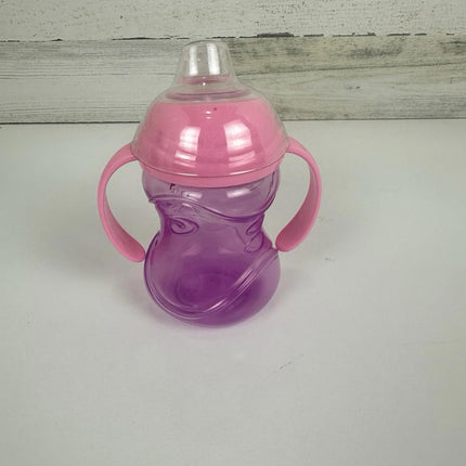 Nuby 3 Piece No-Spill Grip N’ Sip Sippy Cup w Soft Flex Spout, 2 Handles, 10 oz