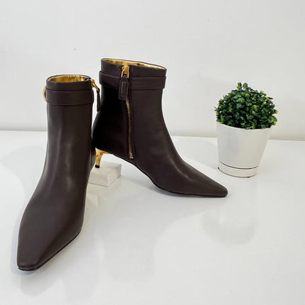 Donna Karan New York Women's Clair High Heel Ankle Booties - Chocolate, Size 7M