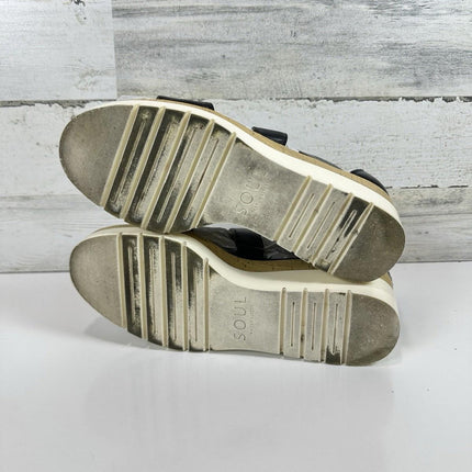 Women's Soul Naturalizer, Goodtimes Wedge Sandal H5571S0001 Black SYNTHETIC