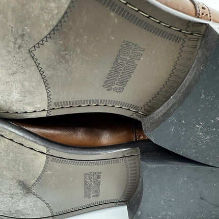 Johnston & Murphy Men's Stockton Plain Toe Dress Shoes - Tan Size 13 M