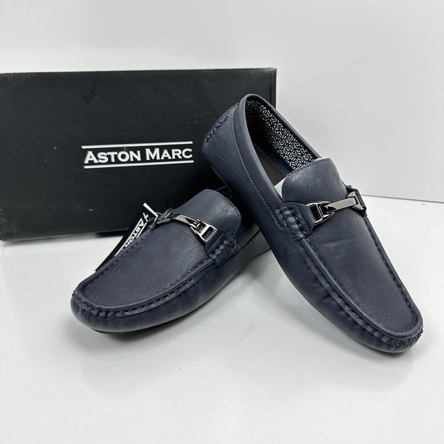 Aston Marc Men’s NAVY Charter Slip-On Loafers - Size 8M