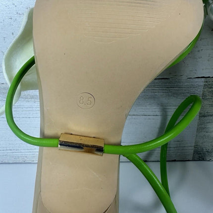 Flower High Heels for Women Calla Lily Open Toe Floral Stilettos Heels, Size 8.5