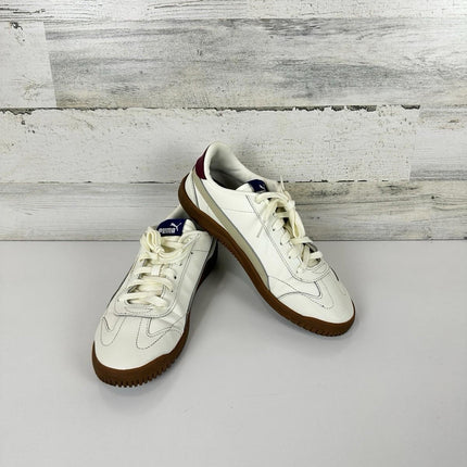 PUMA Men's Club 5v5 Sneaker Warm White Size 6.5M 100% Leather Exellend Condition
