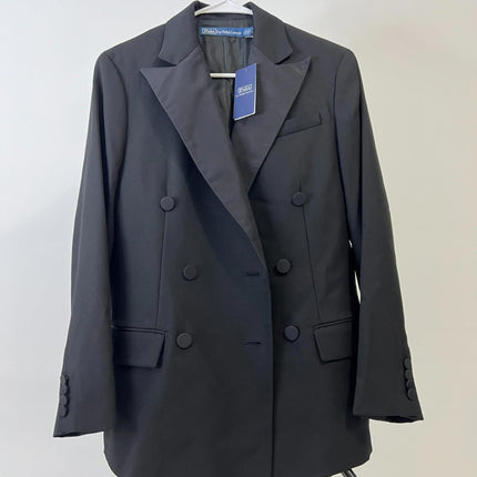 POLO ralph lauren Blue Label Black Women's Jacket Blazer Tuxedo, Size 2