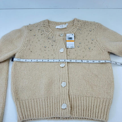 Astr the Label Sigourney Crewneck Cardigan Sweater, Size S