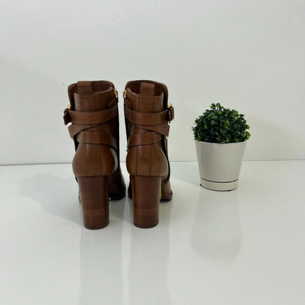 Lauren Ralph Lauren, Women's Madisyn Buckled Dress Booties , Brown, Size 9