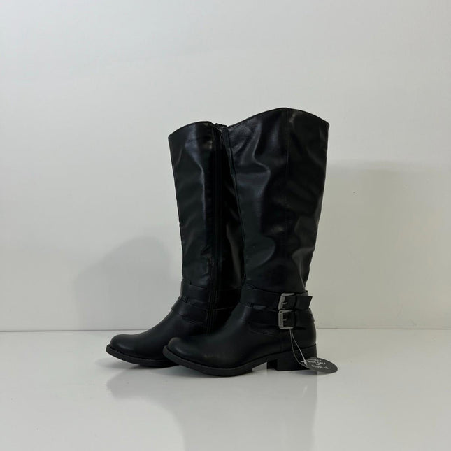Style & Co Women's Maliaa Buckled Riding Boots, Black, Size 5M