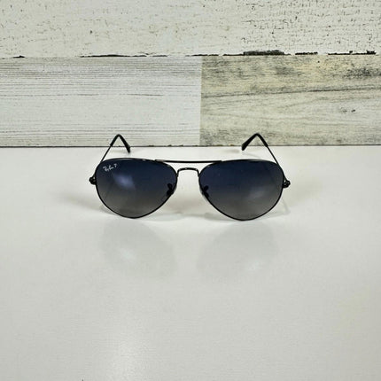 Ray-Ban Adult RB3025 Aviator Polarized Gunmetal/Blue/Grey 58mm Sunglasses