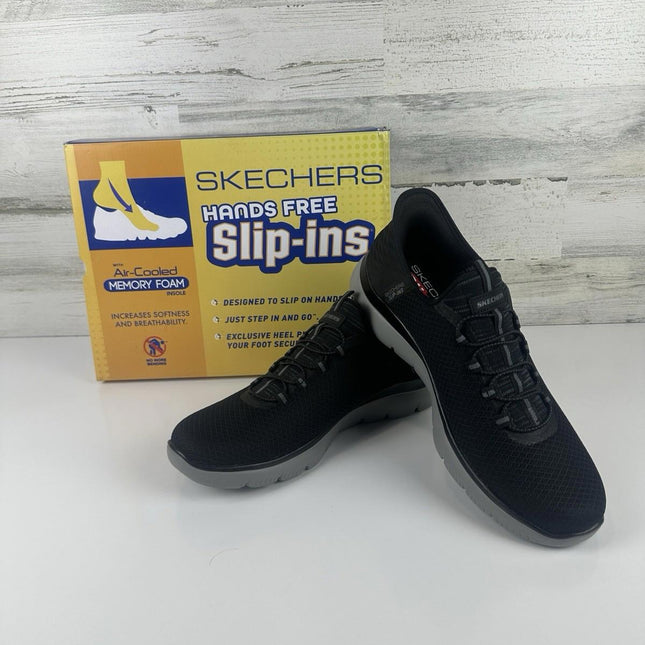Skechers Men's Summits High Range Hands Free Slip-in Sneaker Black Size 11 New