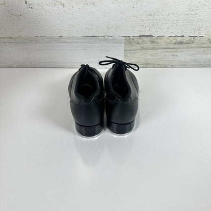 Bloch Shockwave #2 At Toes & #3 Heels Black Leather 6.5M Kids Dance Tap Shoes