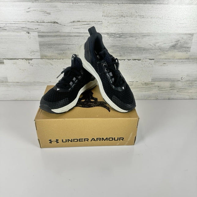 Under Armour Men's Project Rock Blood Sweat Respect4-Black/Castlerock/White 8.5M