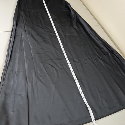 LUCY PARIS MARNIE BLACK SATIN MAXI DRESS Size M