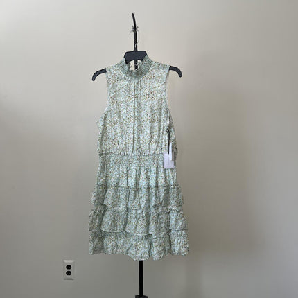 1.STATE 'Sunshine Times' Floral Smocked Tiered Ruffle Dress, Blue River, XL