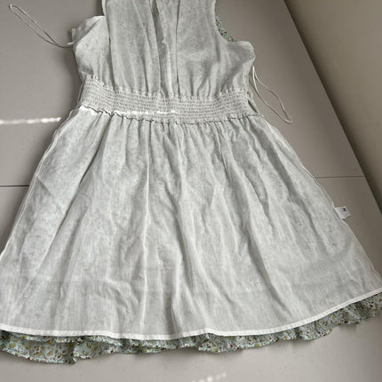 1.STATE 'Sunshine Times' Floral Smocked Tiered Ruffle Dress, Blue River, XL