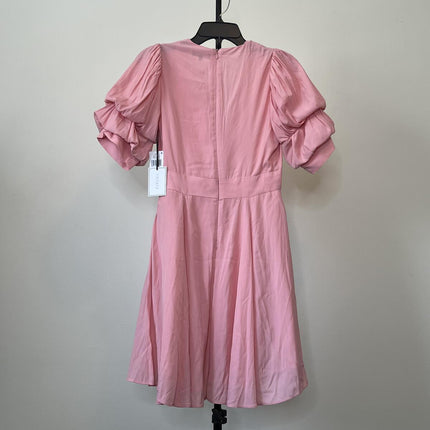 1.state Women's V-Neck Tiered Bubble Puff Sleeve Mini Dress - Rose Linen