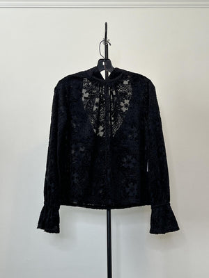 High Neck Open-Back Top Womens Open Back Velvet Turtleneck Top,  Size M